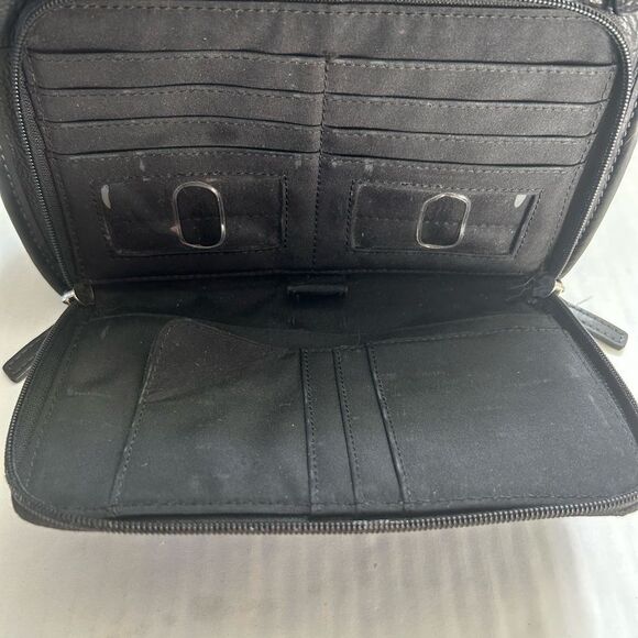 Fossil Vintage Black Leather Crossbody Bag - Picture 10 of 11